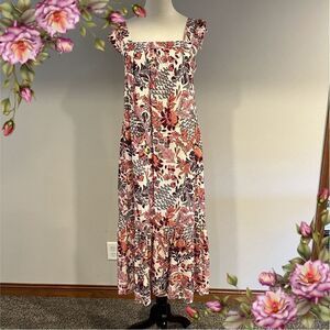 Knox Rose Floral Midi Dress - Pink and Black